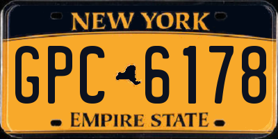 NY license plate GPC6178