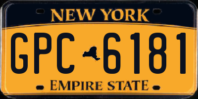 NY license plate GPC6181