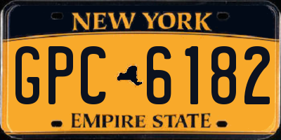 NY license plate GPC6182