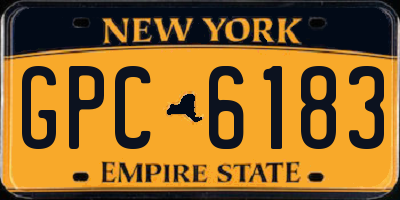 NY license plate GPC6183