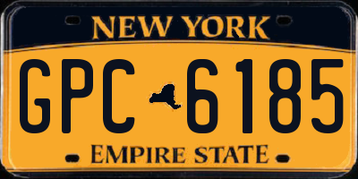 NY license plate GPC6185