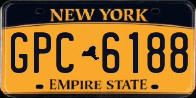 NY license plate GPC6188