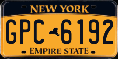 NY license plate GPC6192