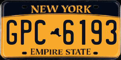 NY license plate GPC6193