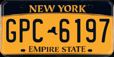 NY license plate GPC6197