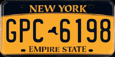 NY license plate GPC6198