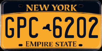 NY license plate GPC6202