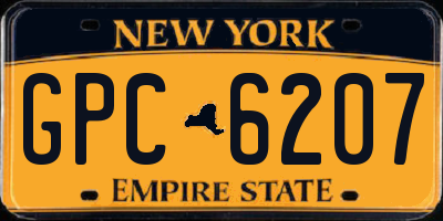 NY license plate GPC6207