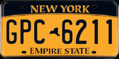 NY license plate GPC6211