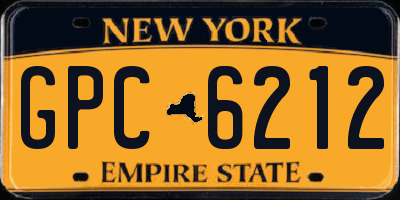 NY license plate GPC6212