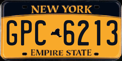 NY license plate GPC6213