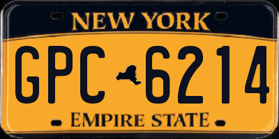 NY license plate GPC6214