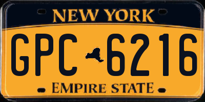 NY license plate GPC6216