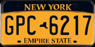 NY license plate GPC6217