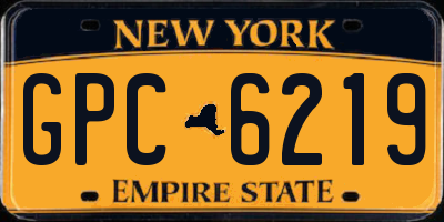 NY license plate GPC6219