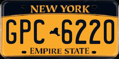 NY license plate GPC6220