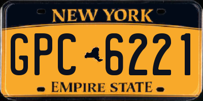 NY license plate GPC6221
