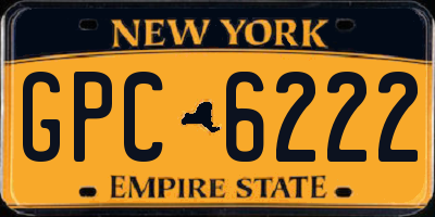 NY license plate GPC6222