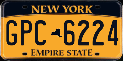 NY license plate GPC6224