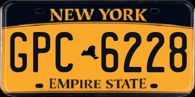 NY license plate GPC6228