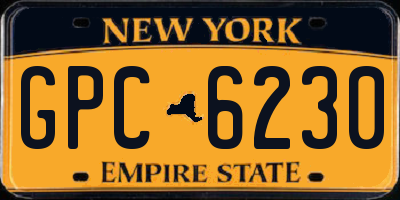 NY license plate GPC6230