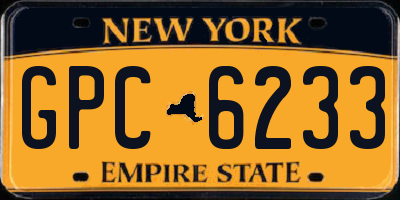 NY license plate GPC6233