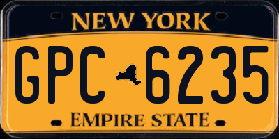 NY license plate GPC6235
