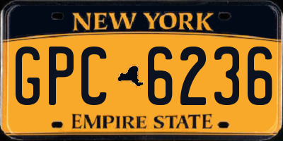 NY license plate GPC6236