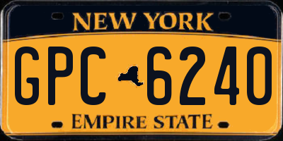 NY license plate GPC6240