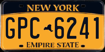 NY license plate GPC6241