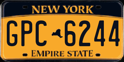 NY license plate GPC6244
