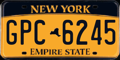 NY license plate GPC6245