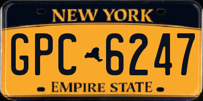 NY license plate GPC6247