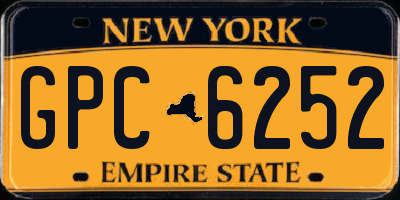 NY license plate GPC6252