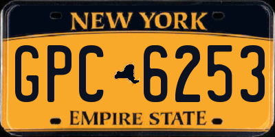 NY license plate GPC6253