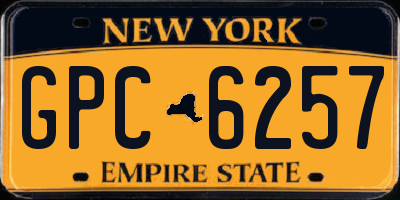 NY license plate GPC6257