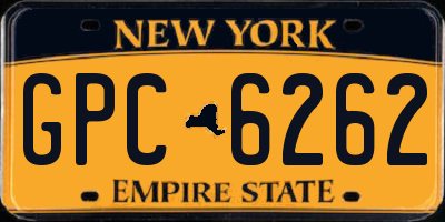 NY license plate GPC6262