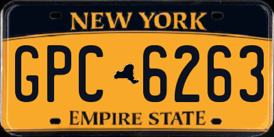 NY license plate GPC6263