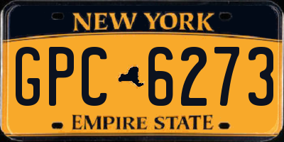NY license plate GPC6273