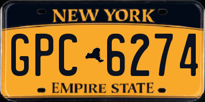 NY license plate GPC6274