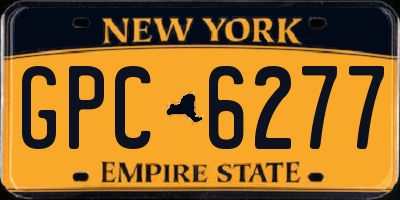 NY license plate GPC6277