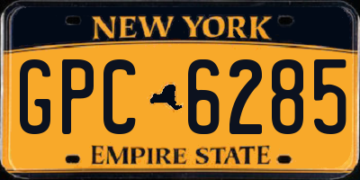 NY license plate GPC6285