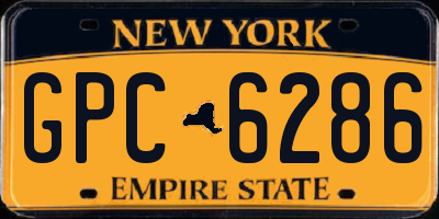 NY license plate GPC6286