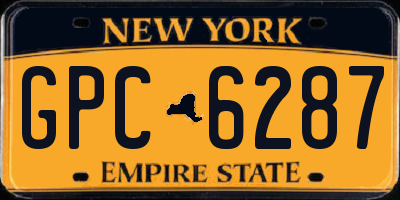 NY license plate GPC6287