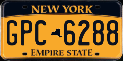 NY license plate GPC6288