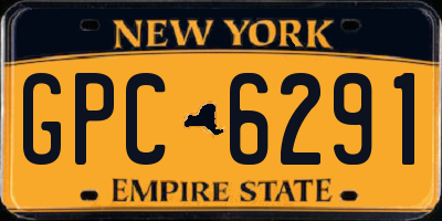 NY license plate GPC6291