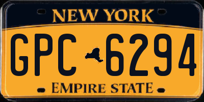 NY license plate GPC6294