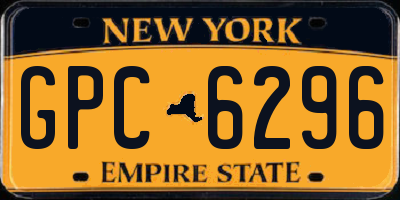 NY license plate GPC6296
