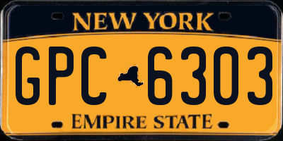 NY license plate GPC6303