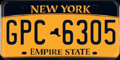 NY license plate GPC6305